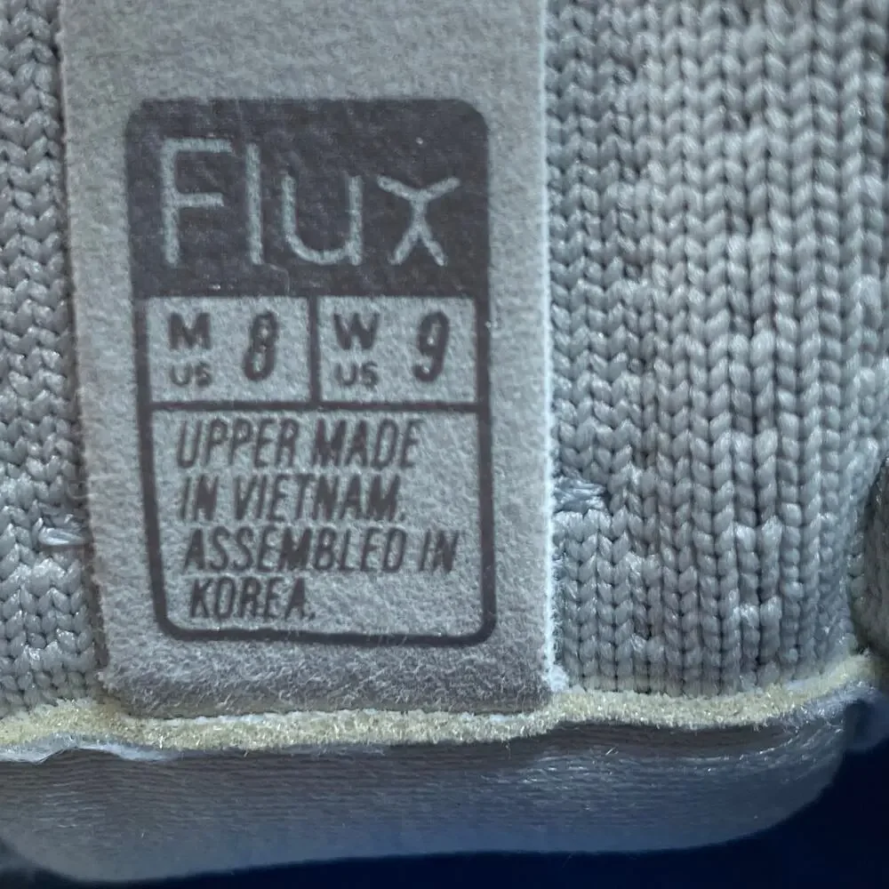 Flux Adapt Knit Trainer Grey Athletic Sneakers Men's 8 Women's 9 Barefoot Shoes